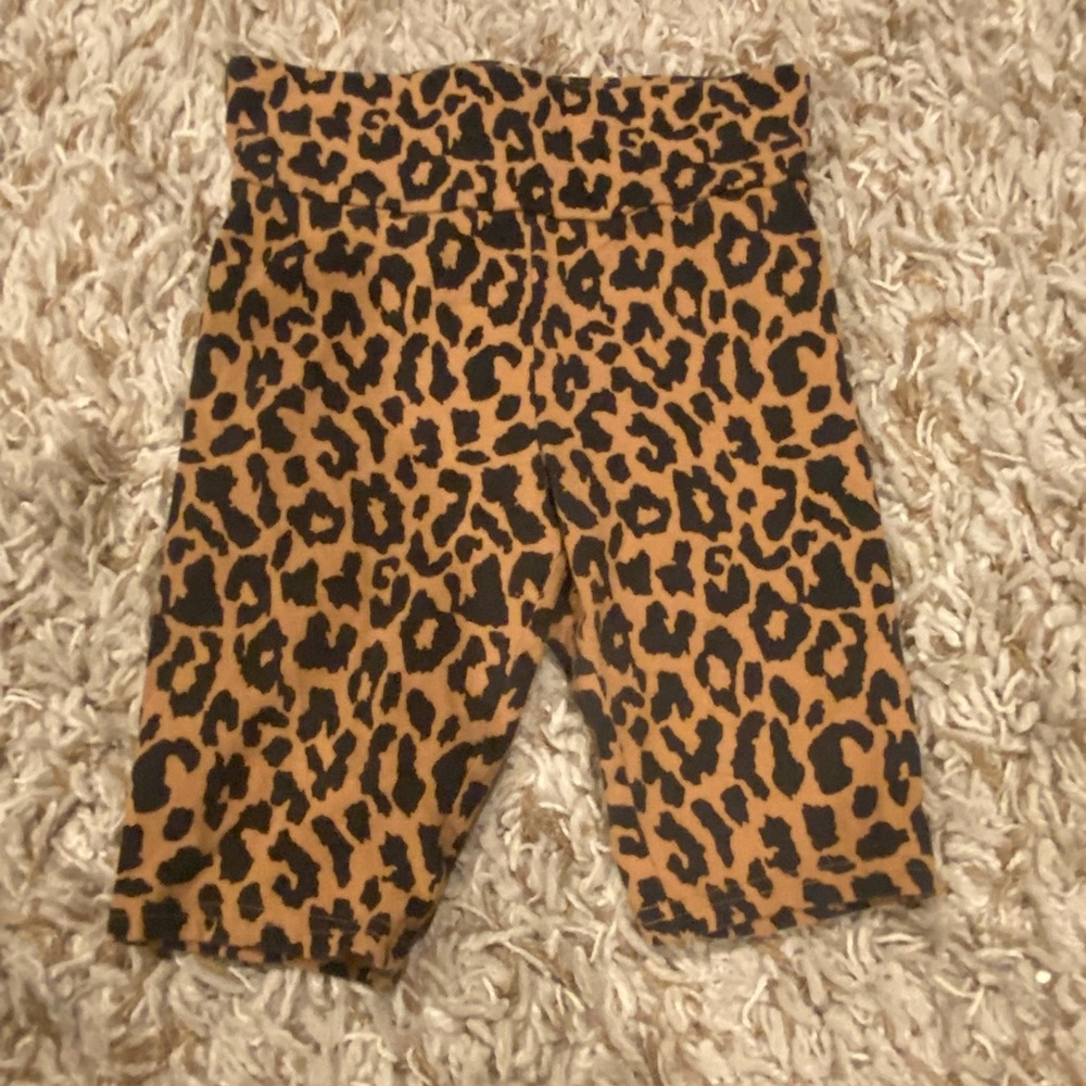 Women's Leopard Print Tight Biker Shorts